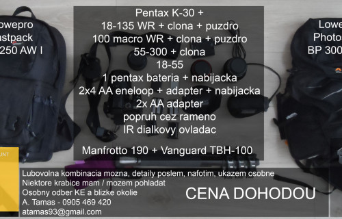 Pentax K-30 + prislusenstvo / komplet vybava