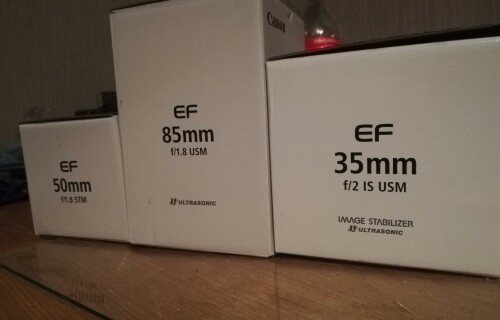 Canon objektívy EF 35, 50, 85 mm